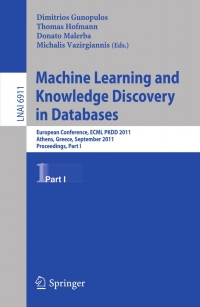 Cover image: Machine Learning and Knowledge Discovery in Databases 1st edition 9783642237799