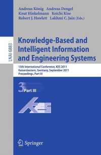 Cover image: Knowledge-Based and Intelligent Information and Engineering Systems, Part III 1st edition 9783642238536