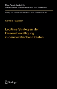 Cover image: Legitime Strategien der Dissensbewältigung in demokratischen Staaten 9783642239182