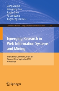 Cover image: Emerging Research in Web Information Systems and Mining 1st edition 9783642242724