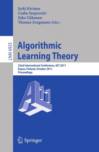 Cover image: Algorithmic Learning Theory 1st edition 9783642244117