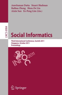 表紙画像: Social Informatics 1st edition 9783642247033