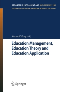 صورة الغلاف: Education Management, Education Theory and Education Application 1st edition 9783642247712