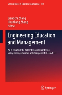 Cover image: Engineering Education and Management 9783642248191