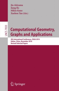 Imagen de portada: Computational Geometry, Graphs and Applications 1st edition 9783642249822