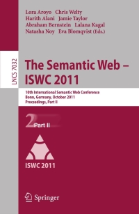 Imagen de portada: The Semantic Web -- ISWC 2011 1st edition 9783642250927