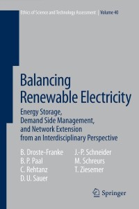 Cover image: Balancing Renewable Electricity 9783642436413