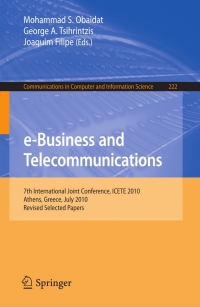 Imagen de portada: e-Business and Telecommunications 1st edition 9783642252051
