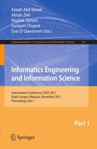 Immagine di copertina: Informatics Engineering and Information Science 1st edition 9783642253263