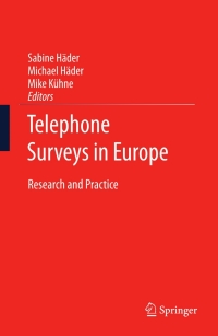 Immagine di copertina: Telephone Surveys in Europe 1st edition 9783642254109