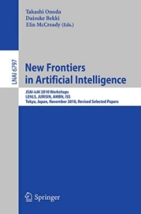 صورة الغلاف: New Frontiers in Artificial Intelligence 1st edition 9783642256547