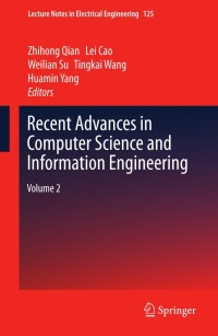 Omslagafbeelding: Recent Advances in Computer Science and Information Engineering 9783642257889