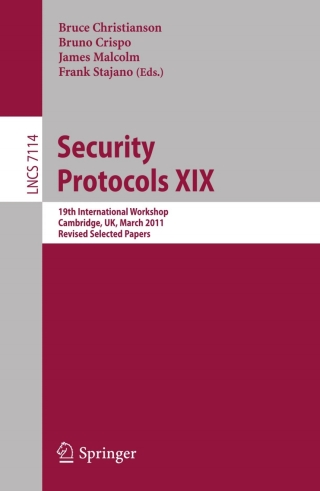 Imagen de portada: Security Protocols XIX 1st edition 9783642258664