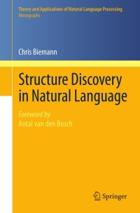 表紙画像: Structure Discovery in Natural Language 9783642259227