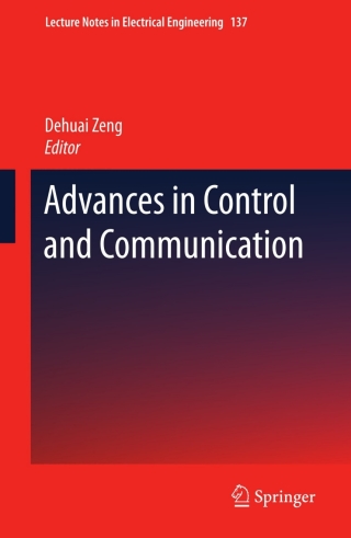 Cover image: Advances in Control and Communication 9783642428906