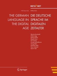 Cover image: The German Language in the Digital Age 1st edition 9783642271656