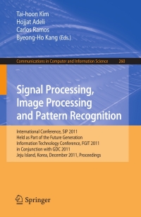 صورة الغلاف: Signal Processing, Image Processing and Pattern Recognition 1st edition 9783642271823