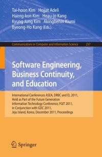 Titelbild: Software Engineering, Business Continuity, and Education 1st edition 9783642272066