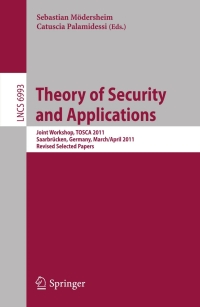 صورة الغلاف: Theory of Security and Applications 1st edition 9783642273742