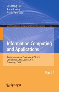 Cover image: Information Computing and Applications 1st edition 9783642275029
