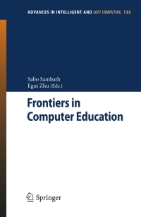 Cover image: Frontiers in Computer Education 1st edition 9783642275524