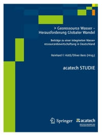 صورة الغلاف: Georessource Wasser - Herausforderung Globaler Wandel 1st edition 9783642275708