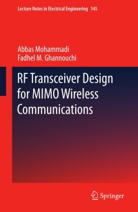 Cover image: RF Transceiver Design for MIMO Wireless Communications 9783642276347