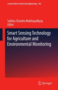 Imagen de portada: Smart Sensing Technology for Agriculture and Environmental Monitoring 9783642276378