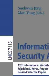 Cover image: Information Security Applications 1st edition 9783642278891