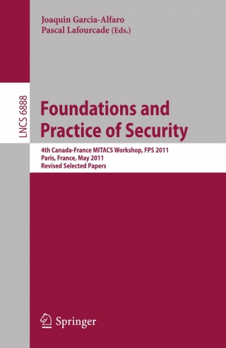 Cover image: Foundations and Practice of Security 1st edition 9783642279003