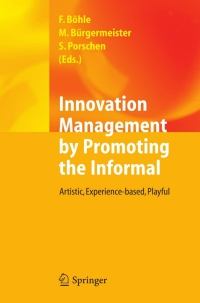 Cover image: Innovation Management by Promoting the Informal 9783642280146