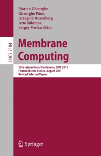 Cover image: Membrane Computing 1st edition 9783642280238