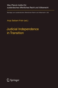 Imagen de portada: Judicial Independence in Transition 1st edition 9783642282980