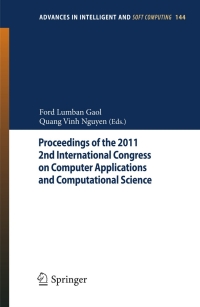 Imagen de portada: Proceedings of the 2011 2nd International Congress on Computer Applications and Computational Science 1st edition 9783642283130