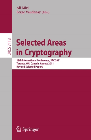 Cover image: Selected Areas in Cryptography 1st edition 9783642284953