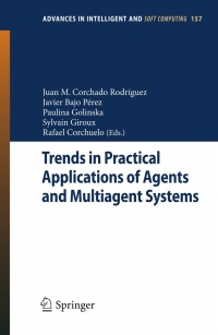 Imagen de portada: Trends in Practical Applications of Agents and Multiagent Systems 1st edition 9783642287947