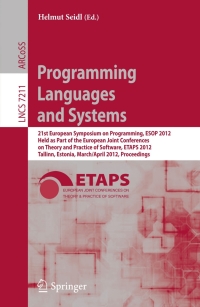 Omslagafbeelding: Programming Languages and Systems 1st edition 9783642288685