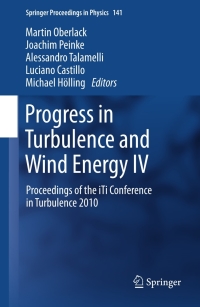 Cover image: Progress in Turbulence and Wind Energy IV 1st edition 9783642289675