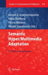 Cover image: Semantic Hyper/Multimedia Adaptation 9783642289767
