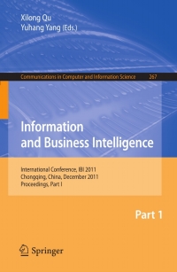 表紙画像: Information and Business Intelligence 1st edition 9783642290831