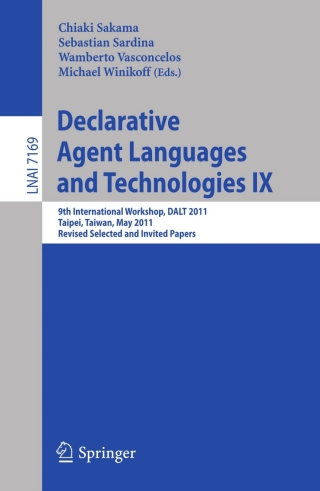 Imagen de portada: Declarative Agent Languages and Technologies IX 1st edition 9783642291128