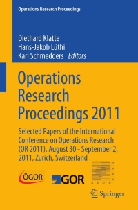 表紙画像: Operations Research Proceedings 2011 1st edition 9783642292095