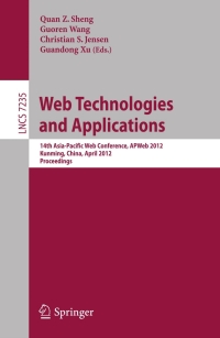 Cover image: Web Technologies and Applications 1st edition 9783642292521