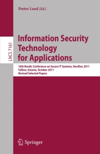 表紙画像: Information Security Technology for Applications 1st edition 9783642296147