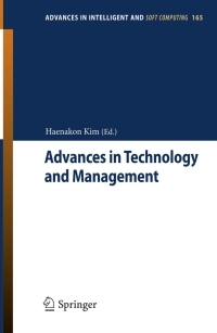 Cover image: Advances in Technology and Management 1st edition 9783642296369