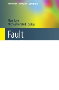 表紙画像: Fault Analysis in Cryptography 1st edition 9783642296567