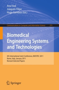 Titelbild: Biomedical Engineering Systems and Technologies 9783642297519
