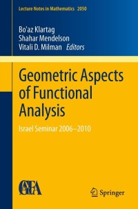 Imagen de portada: Geometric Aspects of Functional Analysis 1st edition 9783642298486