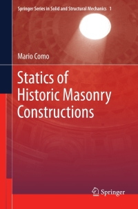 Cover image: Statics of Historic Masonry Constructions 9783642301315