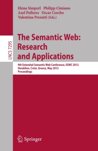 Imagen de portada: The Semantic Web: Research and Applications 1st edition 9783642302831